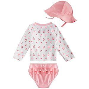 First Impressions Girls Baby  Flamingo Hat, Rash Guard, Pink, Size 6-9 Months
